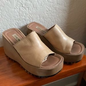 Vintage Steve Madden Leather Platform Sandals 8